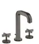 AXOR-HG-AXOR-Citterio-3-Loch-Waschtischarmatur-170-mit-Auslauf-140-mm-Kreuzgriffen-Rosetten-und-Zugstangen-Ablaufgarnitur-Brushed-Black-Chrome-39133340 gallery number 1